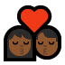 💏🏾 kiss: medium-dark skin tone display on Windows